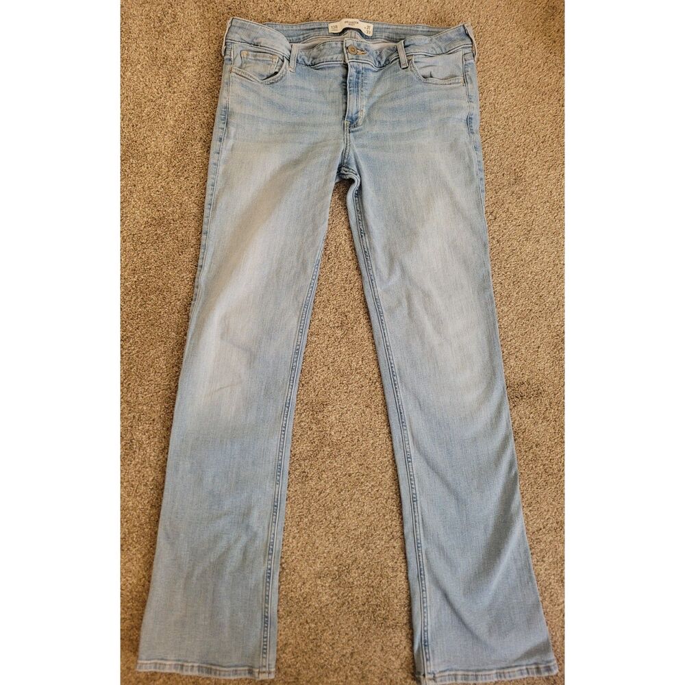 Hollister Y2K Bootcut Jeans Women's 13R 31x33 Light Wash Stretch Denim